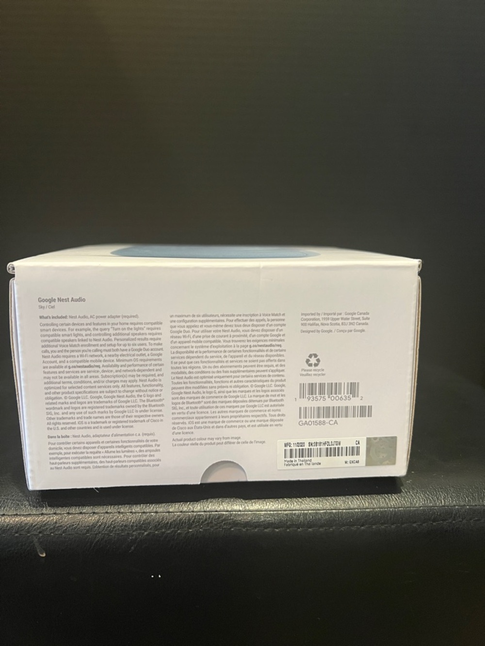 Google Nest Audio Smart Speaker - Pale Blue - Picture 4 of 5
